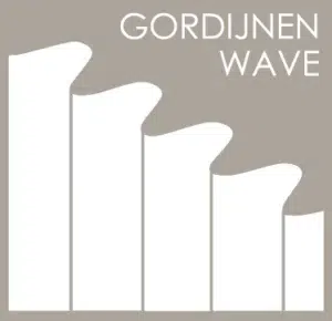 Illustratie van een wave gordijn met gelijkmatige golven