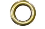 Messingkleurige ingeslagen gordijnring 40 mm