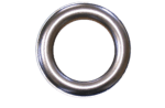 RVS ingeslagen gordijnring 40 mm