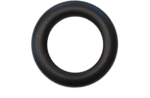 Zwarte ingeslagen gordijnring 40 mm