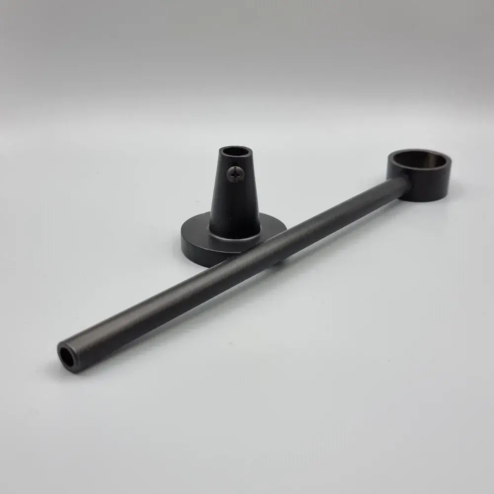 Zwarte inkortbare steun 27 cm