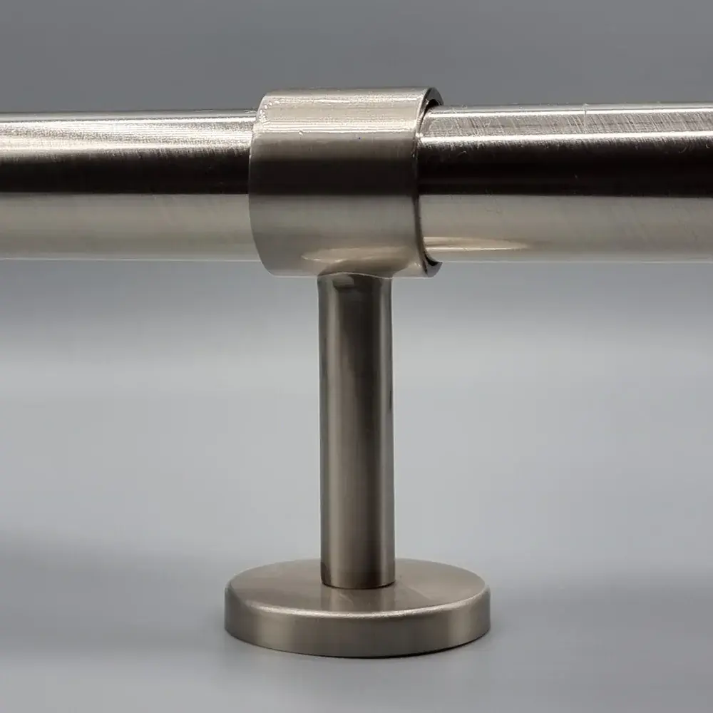 RVS 8 cm steun voor gordijnroede 29 mm