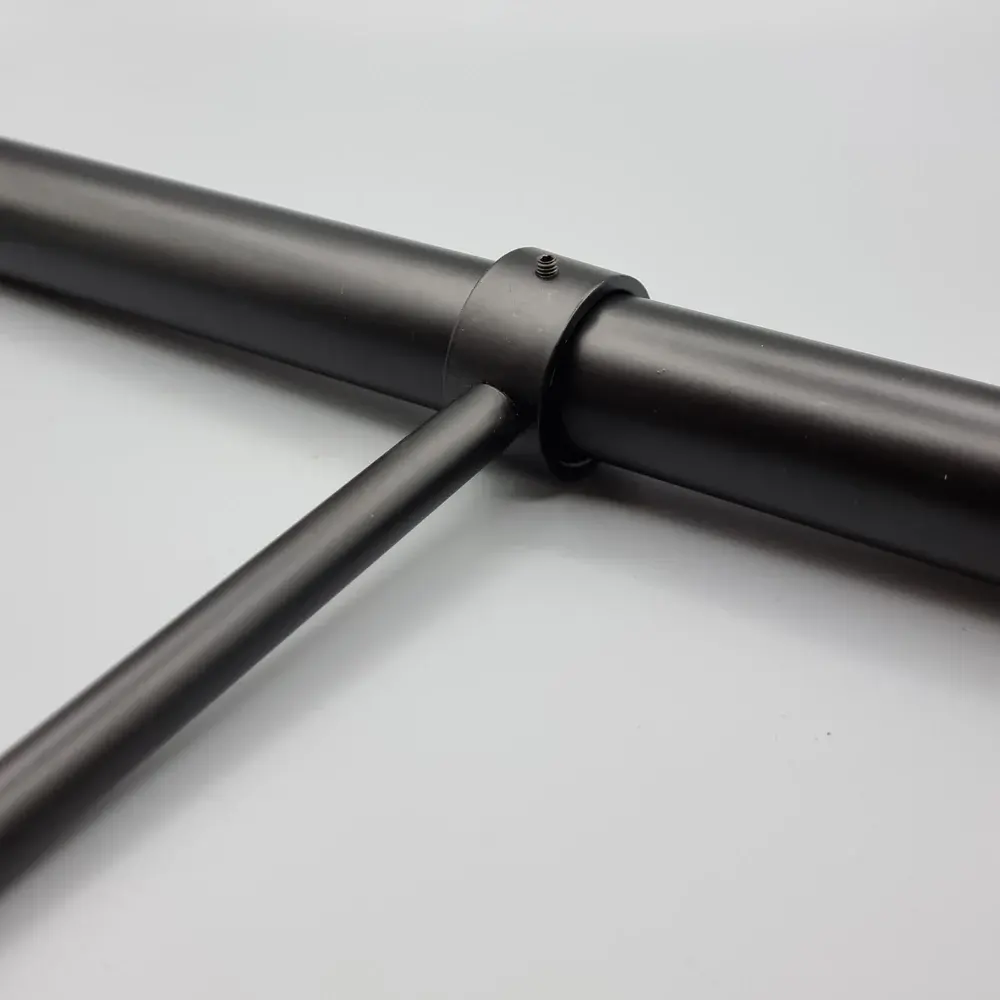 Zwarte gordijnroede 29mm lengte 240cm