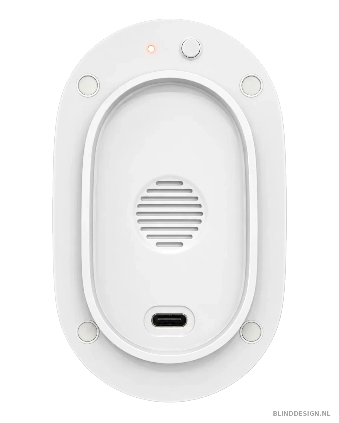 Onderzijde van de Somfy Glydea 50 WF Zigbee motor met USB-C-aansluiting