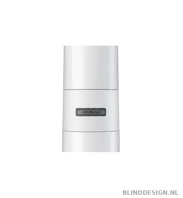 Detail van de bedieningsknop op de Somfy Irismo 45 WF RTS motor
