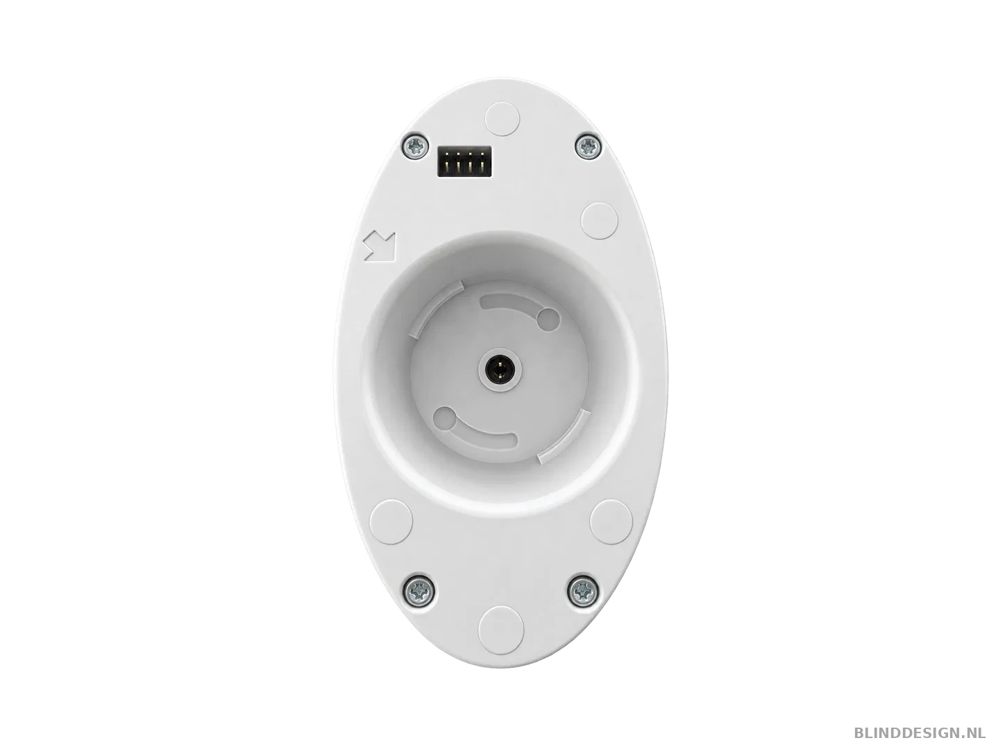 Onderzijde van de Somfy Irismo 45 WF RTS motor