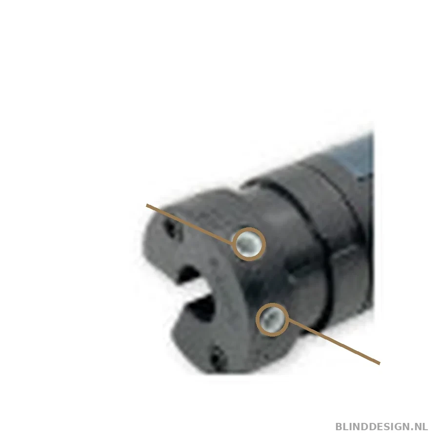 Detail van de motorkop van de Somfy Sonesse 40 WT