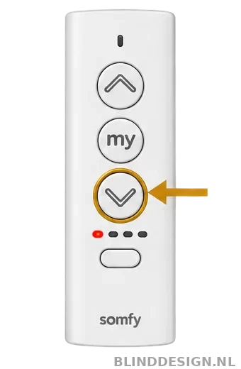 Ysia 5 Zigbee afstandsbediening met knop omlaag gemarkeerd