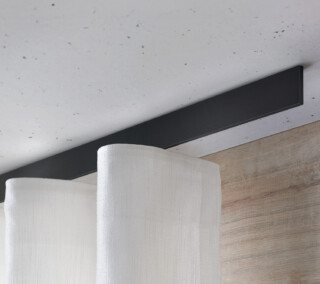 Interstil E1 plafondmontage zwart