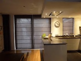vouwgordijnen keuken woonkamer