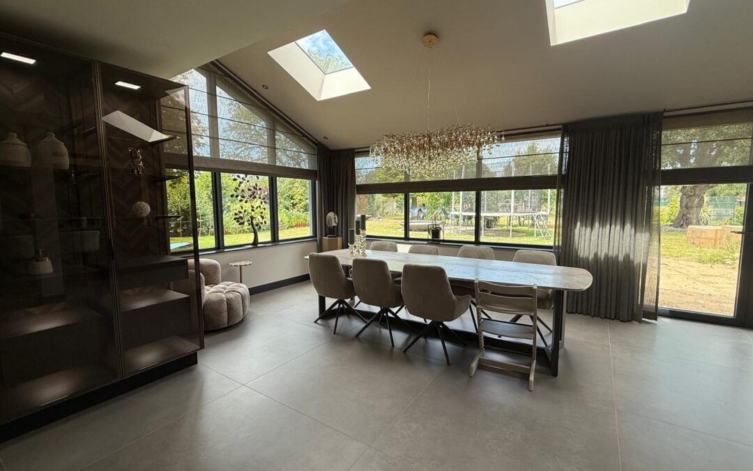 Schuine elektrische vouwgordijnen