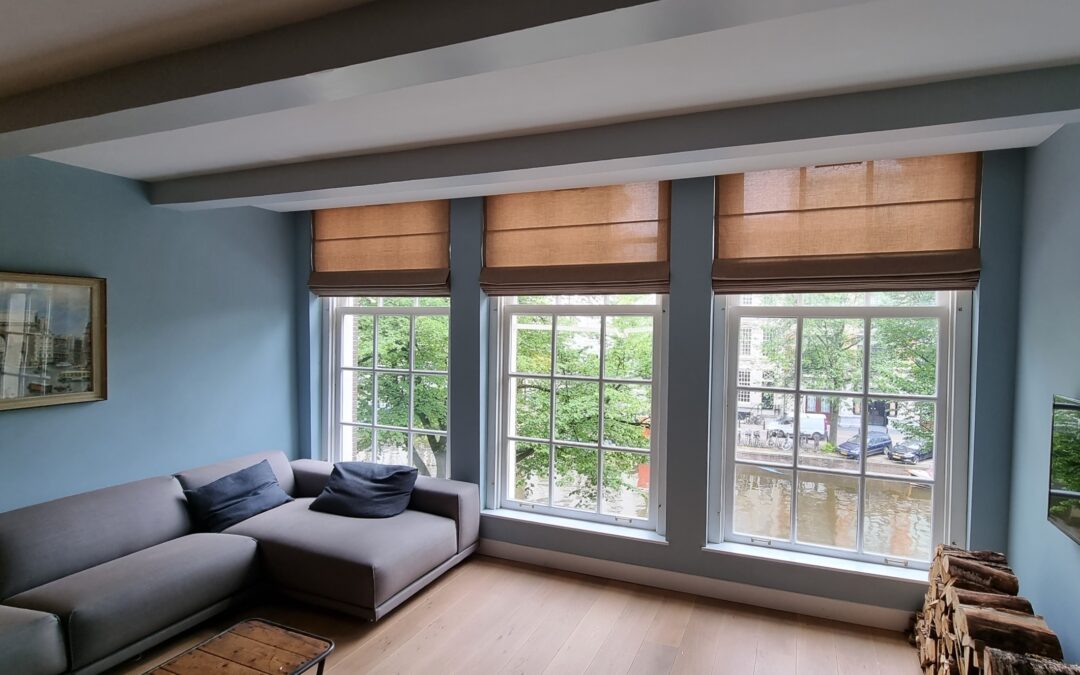 Batterij systeem vouwgordijnen semi transparant