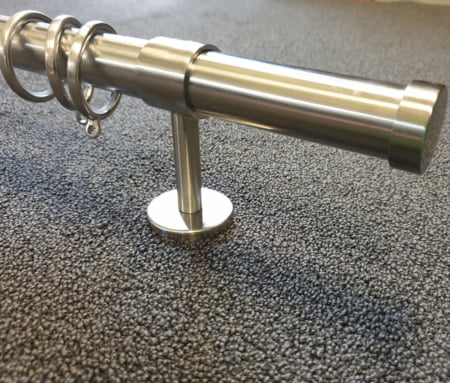 Eindkap gordijnroede RVS 29mm 300cm