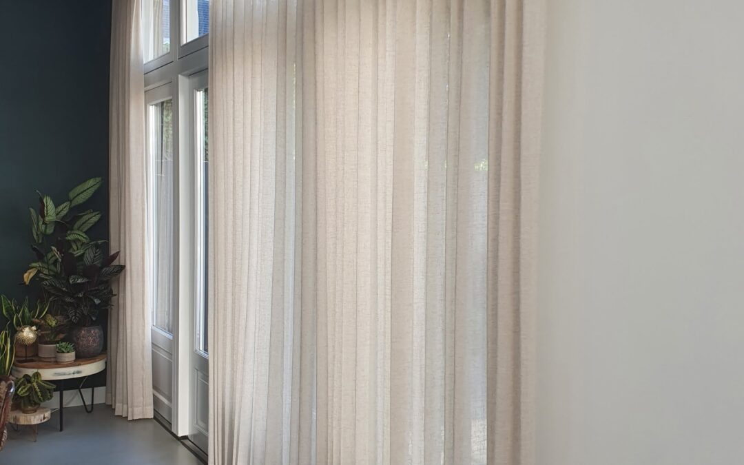 Linnen vitrage gordijnen