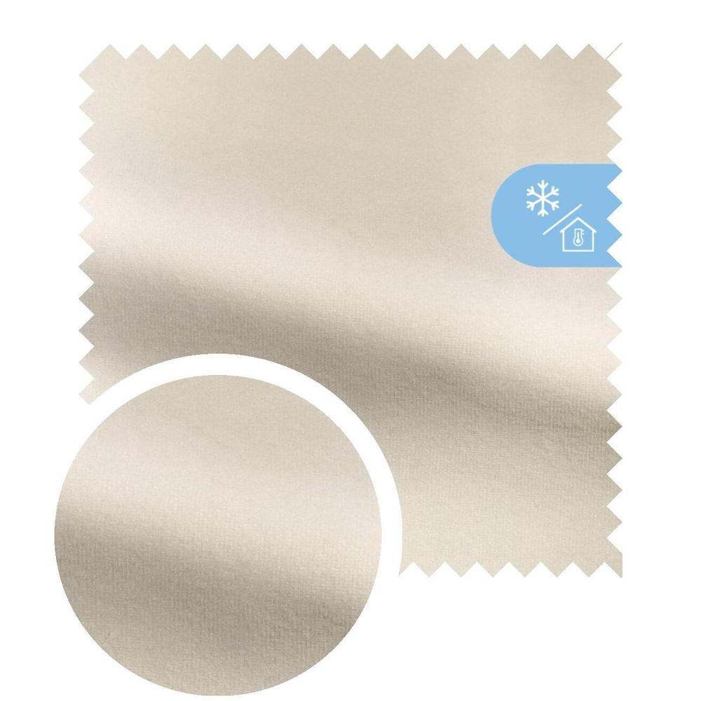 Vouwgordijn Velours 100 roomwit