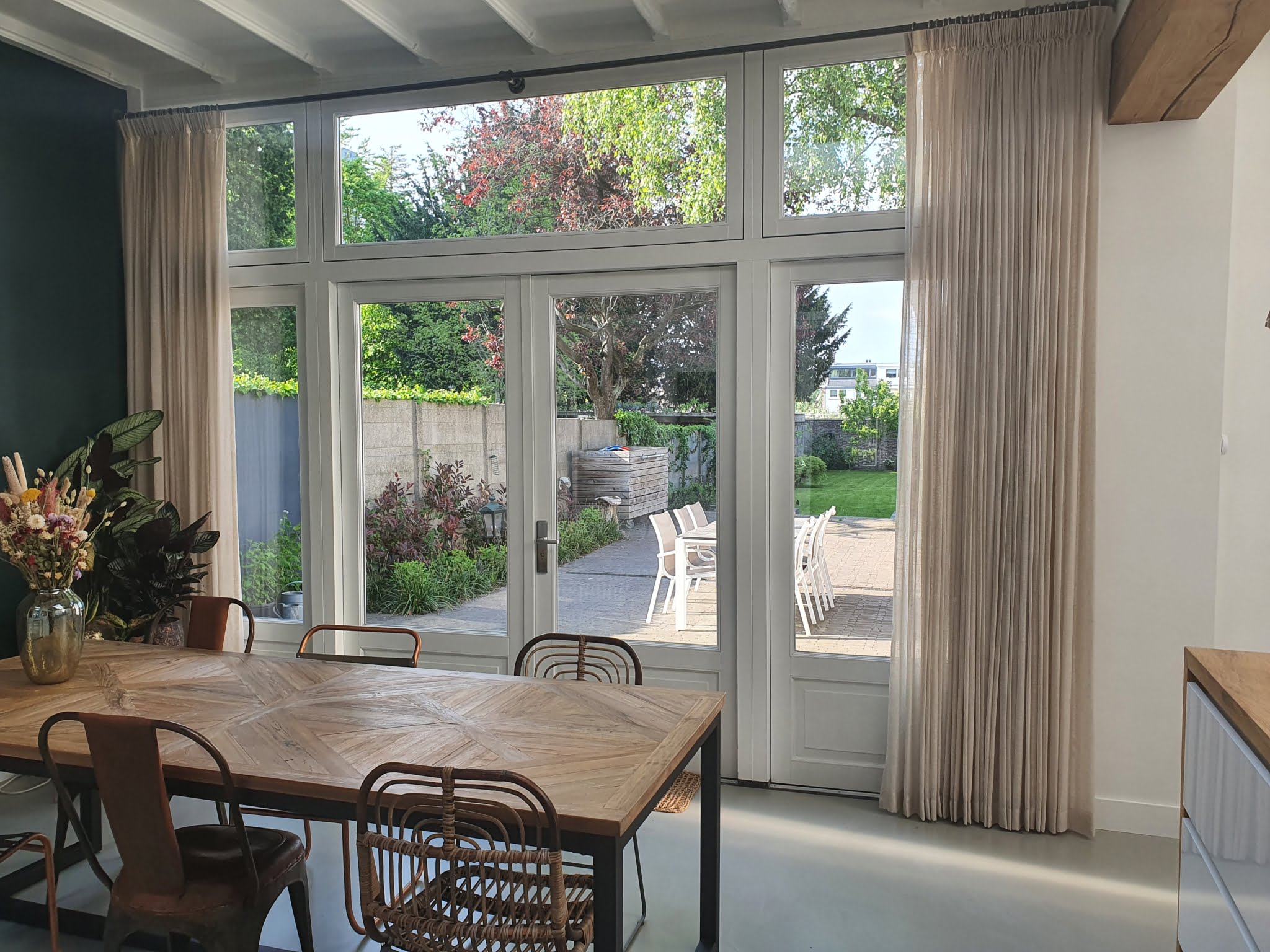 Vitrage gordijnen linnen